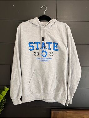 MN State 2026 Career Conference Gray Pullover Hoodie Sweatshirt Unisex Sz M NWOT
